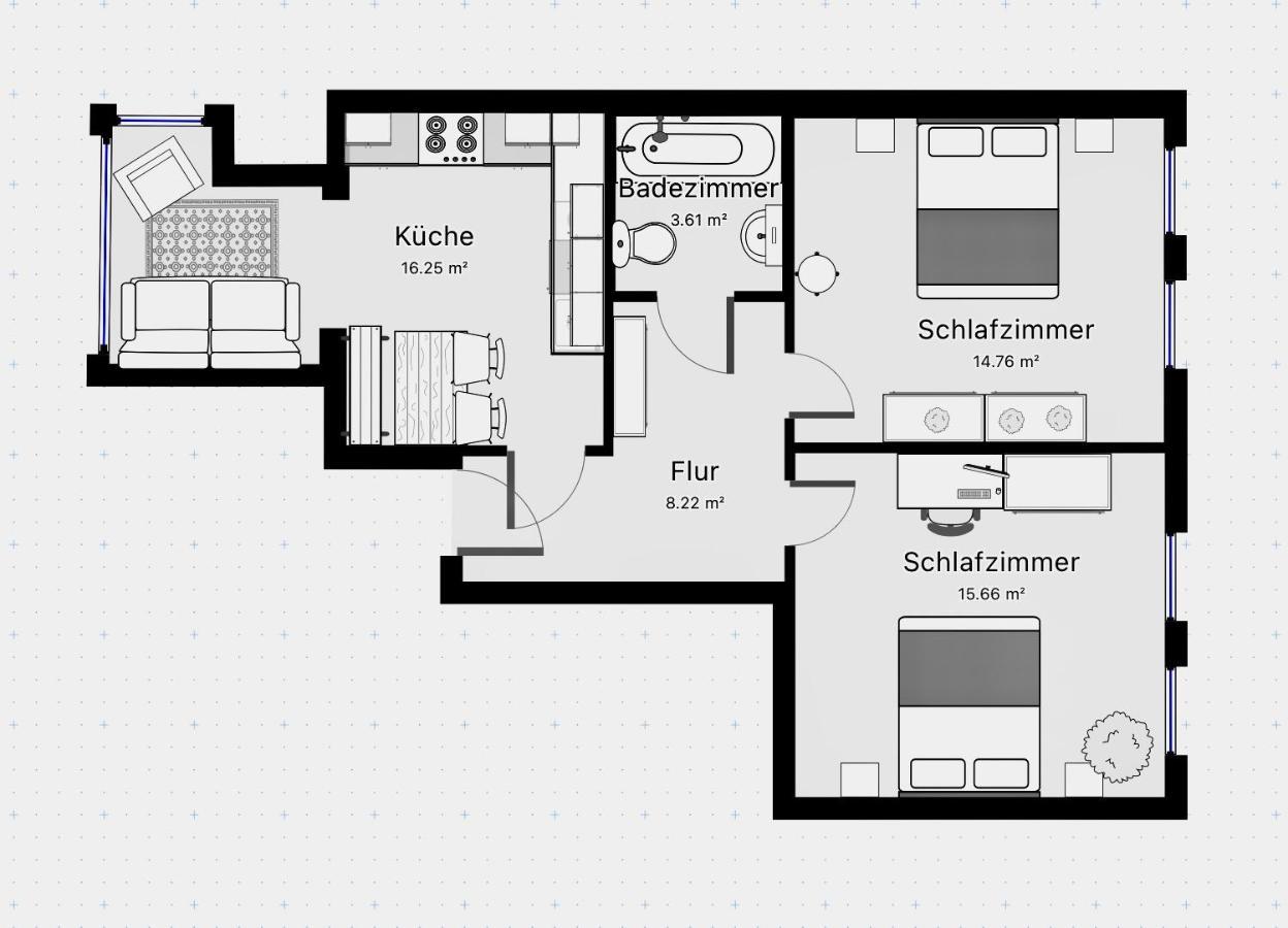 Purple Kitchen - Apartment Mit Grosser Wohnkueche เบรเมอร์ฮาเฟิน ภายนอก รูปภาพ
